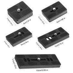 Universal Tripod Plate Quick Release Dish Camera Plate Quick Clamp Fast Mount PU Plate for Arca Swiss DSLR Camera Tripod Head