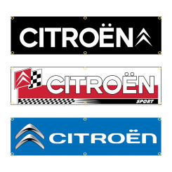 60X240cm Citroens Banner Flag Polyester Printed Garage or Outdoor Decoration Tapestry