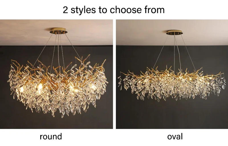 Description Picture 6 of itemLuxury Gold Crystal LED Chandeliers Living Dining Room Bedroom Lighting Lustre Ceiling Pendant Lamps Indoor Villa Lights Fixture