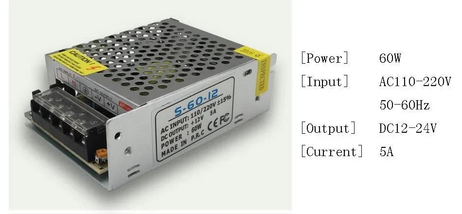 Description Picture 3 of itemSwitch LED Power Supply Adapter Lighting Transformers 220V to 12V Power Adapter LED Strip Switch Driver 1A 2A 3A 5A 10A 20A 30A