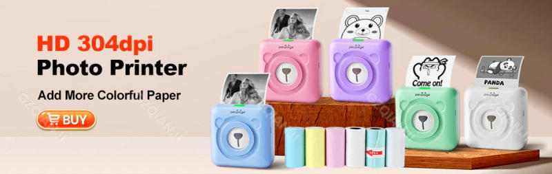 Description Picture 2 of item58mm thermal Color White Sticker Adhesive Notes Paper Rolls DIY Receipt Bill Drawing for Peripage A6 Mini Photo Printer Papers