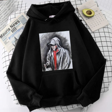 Hoodies Hot Rapper Eminem Print Sweatshirts Men Women Fashion Black Sweatshirt Harajuku Oversized Hoodie Pullovers Tracksuit