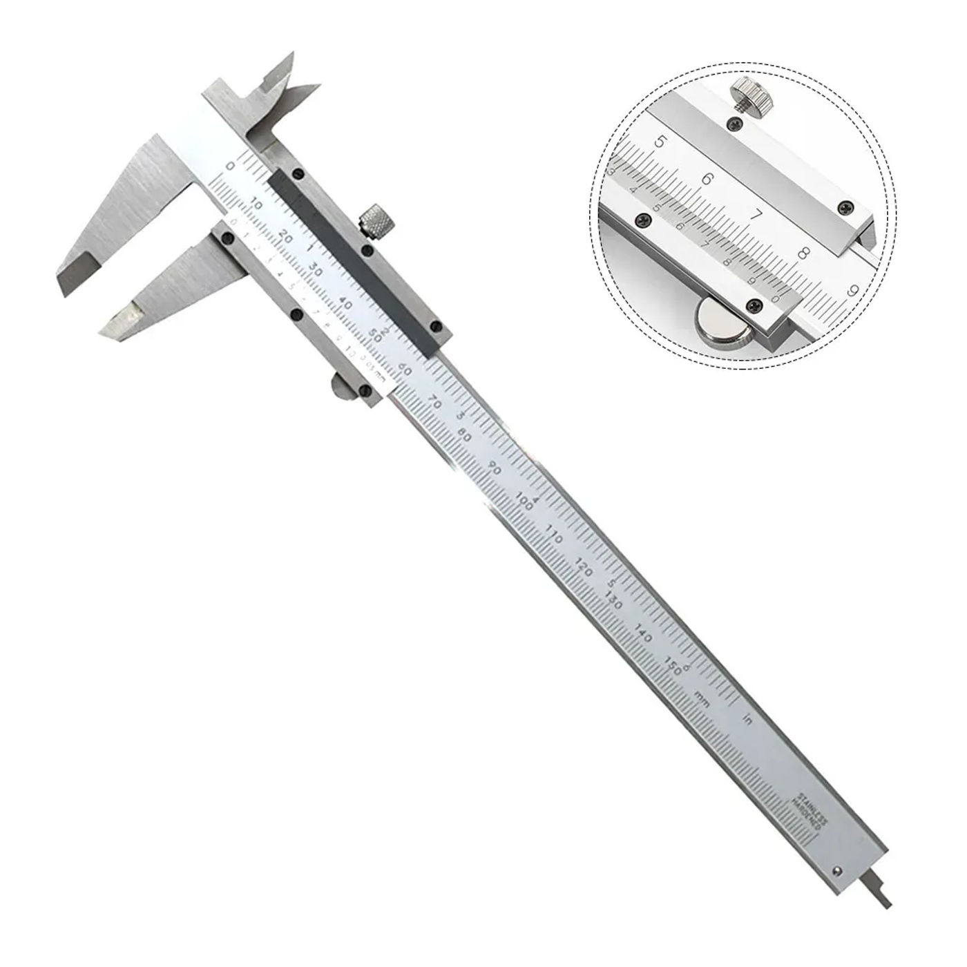 Description Picture 6 of item150mm 0-6" Stainless Steel needle Parallel Marking Gauging Ruler Measuring Instrument Tool Marking Vernier Caliper