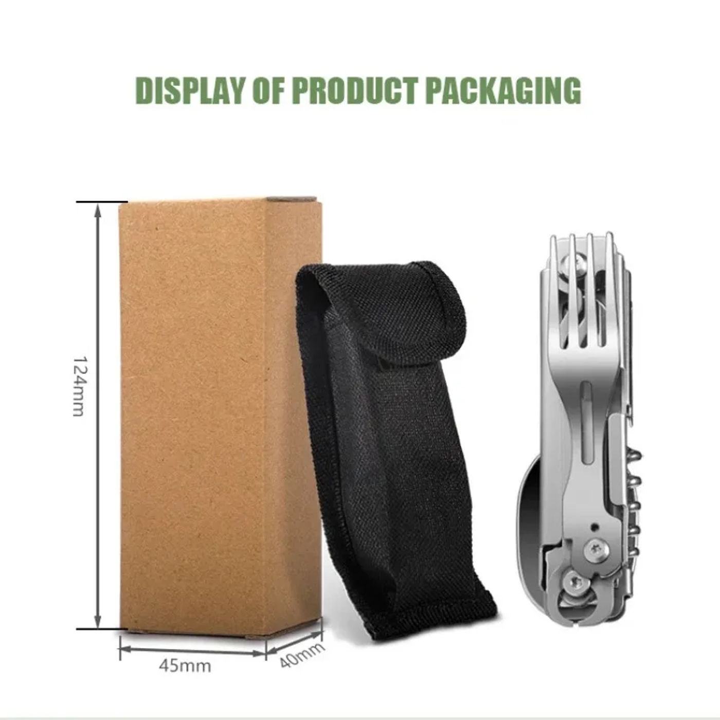 Description Picture 6 of itemFolding Outdoor Tableware Portable Meal Knife Fork Spoon Can Opener Detachable Outdoor Survival Camping Cooking Supplies