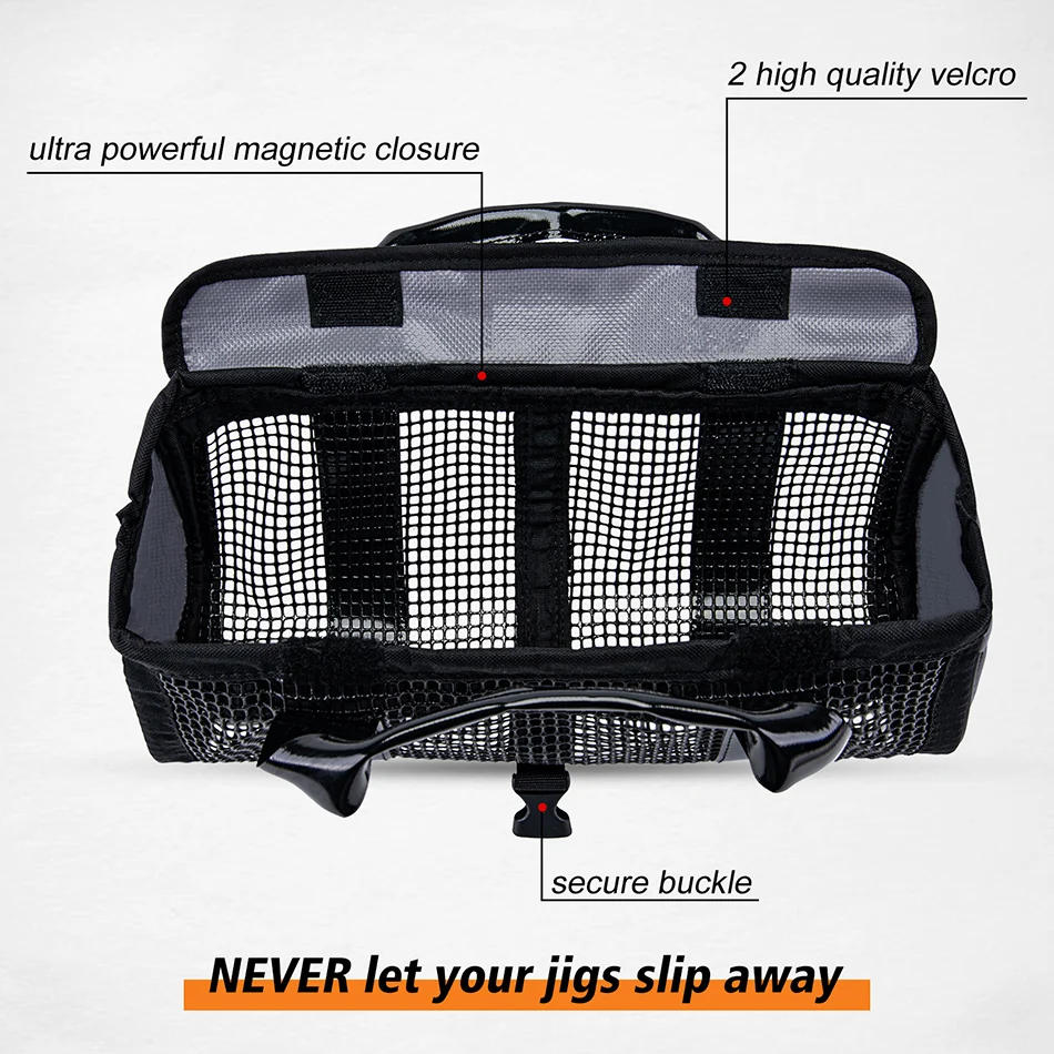 Description Picture 5 of itemGoture Cutout Lead Fishing Lure Bag Portable Lightweight Non-slip fishing Jig Lure carrier  tackle bag For Boat/Beach Fishing