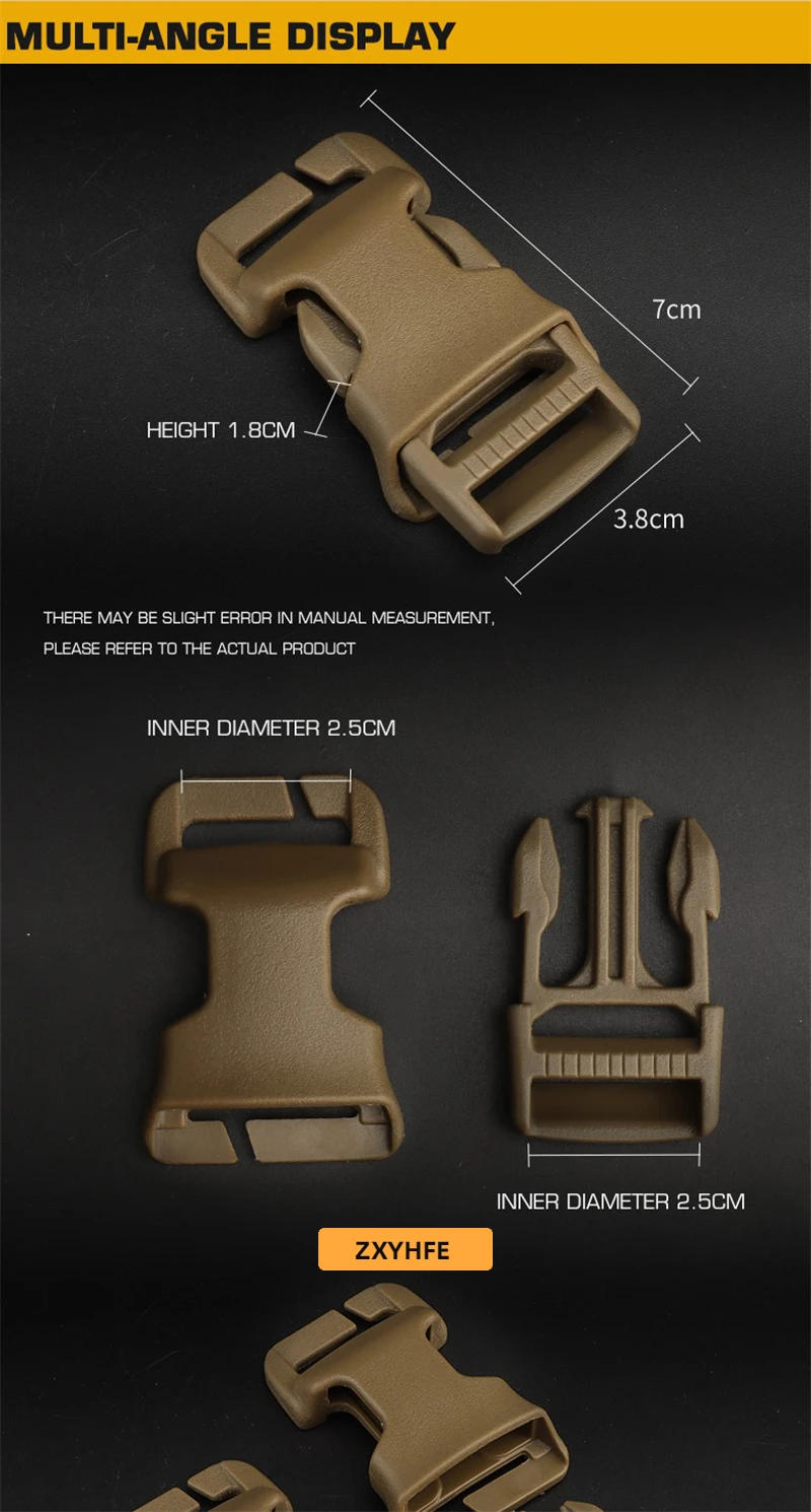 Description Picture 3 of itemZXYHFE Tactical Quick Attach Buckle QASM Camping Hiking Equipment Hunting Vest Backpack Accessories Outdoor Sports 1pieces