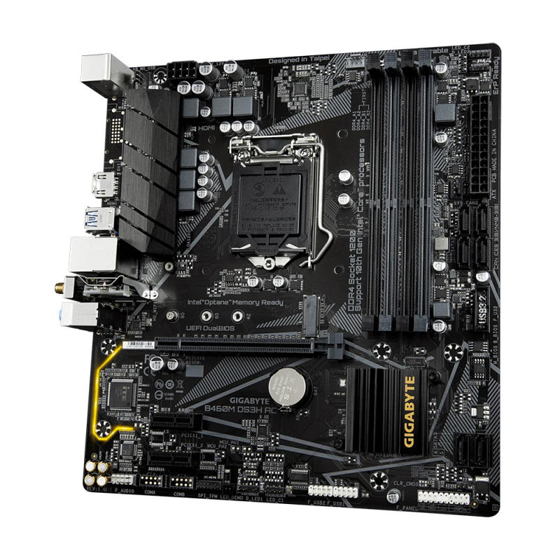 Description Picture 5 of itemGigabyte B460M DS3H AC Motherboard LGA1200 Supports i9-10900K i7-10700K i5-10400 CPU Intel B460 DDR4 2666 MHz PCIe 3.0 Micro ATX