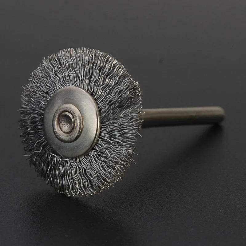 Description Picture 3 of item10Pcs Brass Brush Steel Wire Wheels Brushes Drill Rotary Tools Polishing Rotary Tools Metal Rust Removal Brush Set