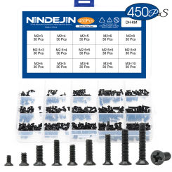 450pcs countersunk flat head phillips mini screw set m2 m2.5 m3 carbon steel computer notebook laptop screws kit