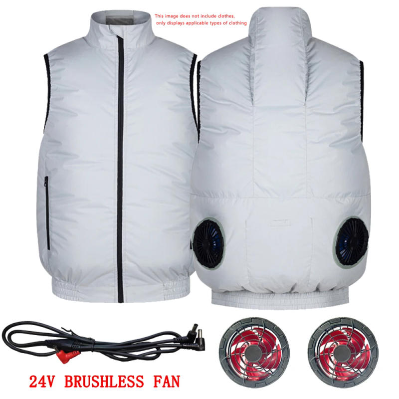 Description Picture 4 of itemMen Outdoor Summer USB Electric Fan Cooling Jackets New generation 19 24V Air Conditioning Fan With Cable Air Conditioner Fan