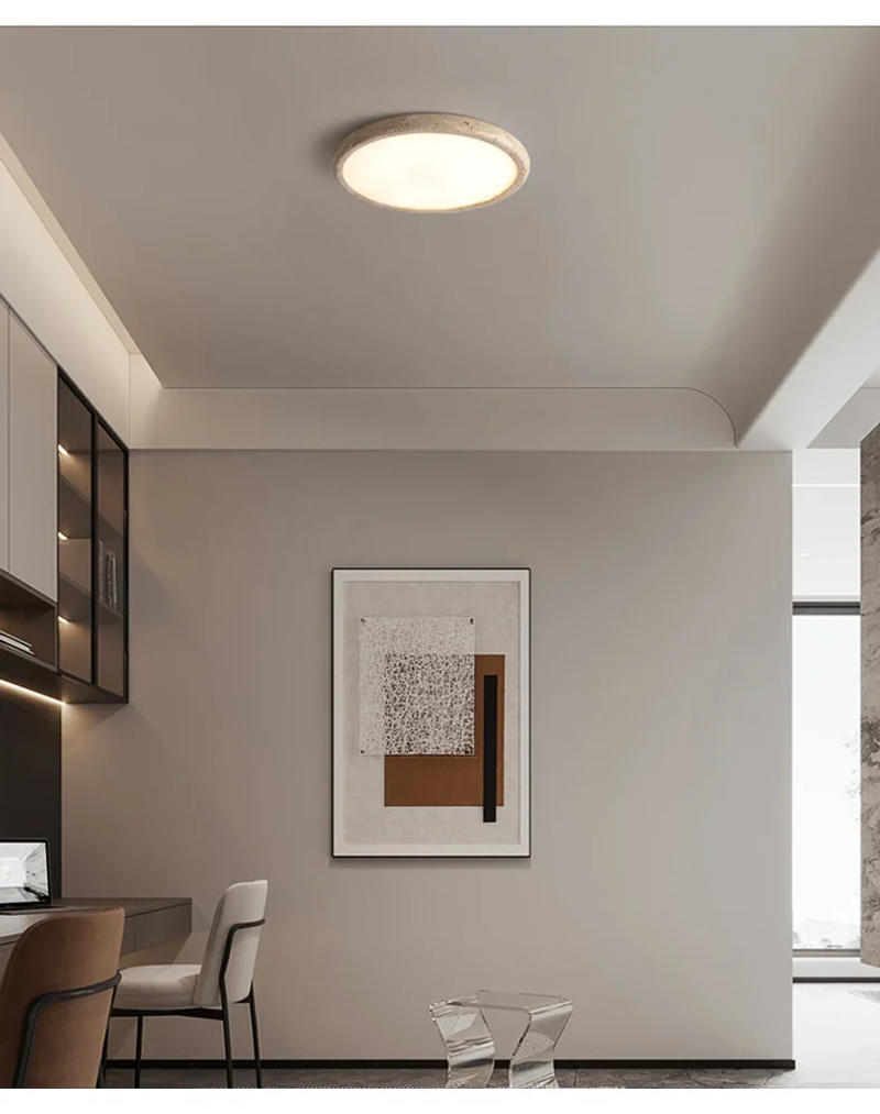 Description Picture 5 of itemNordic Modern Cream Style Warm Bedhead Ceiling Light Fixtures Yellow Travertine Corridor Living Room Restaurant 15W Led Lamps