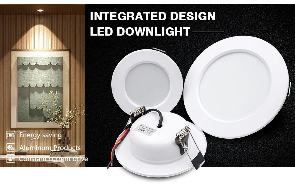 Description Picture 2 of itemLED Downlight 5W 9W 12W 15W Recessed Ceiling Lamp AC110V 220V DC12V 24V Led Panel Down Lights Spotlight for Living Room Lighting