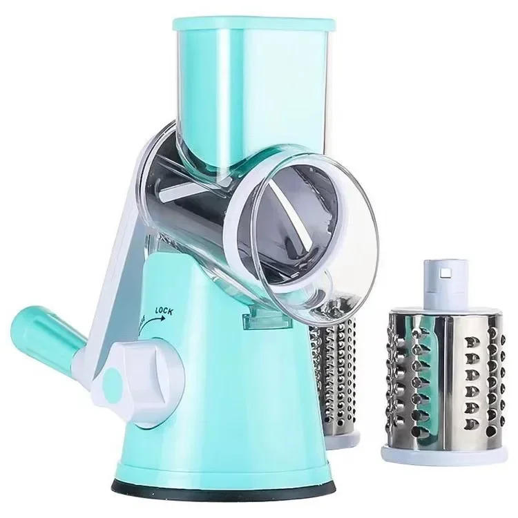Description Picture 3 of itemVegetable Cutter & Slicer Manual Kitchen Cheese Chopper Machine With 3 Sharp Drums Multifunctional Garlic Potato Shredder