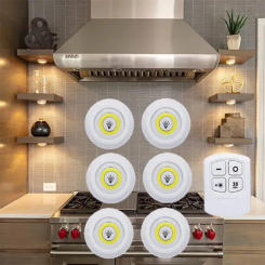 Dimmable LED Under Cabinet Light with Remote Control Battery Operated LED Closets Lights Wardrobe Bathroom lighting Night Light