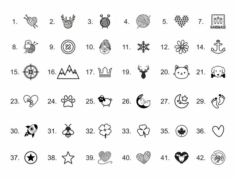 Description Picture 4 of item30pcs Custom sewing accessories labels Handmade leather tags for clothes knitting Personalized rectangle Garment label with logo