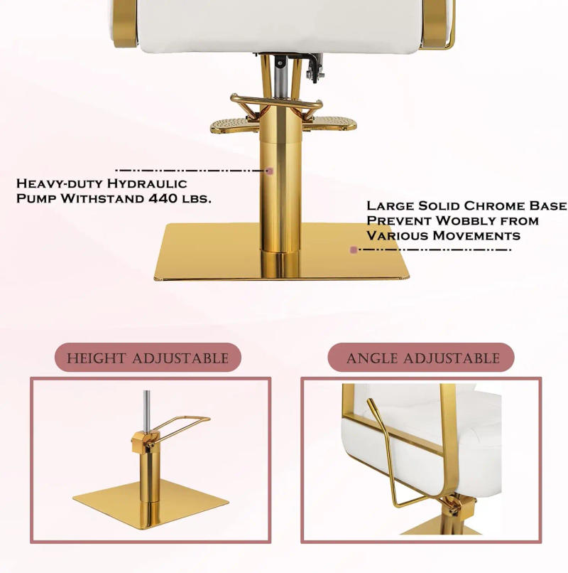 Description Picture 5 of itemBarber Chair Salon Chair Hydraulic Styling All Purpose Beauty Spa Salon Equipment, Max Load Weight 440 Lbs White