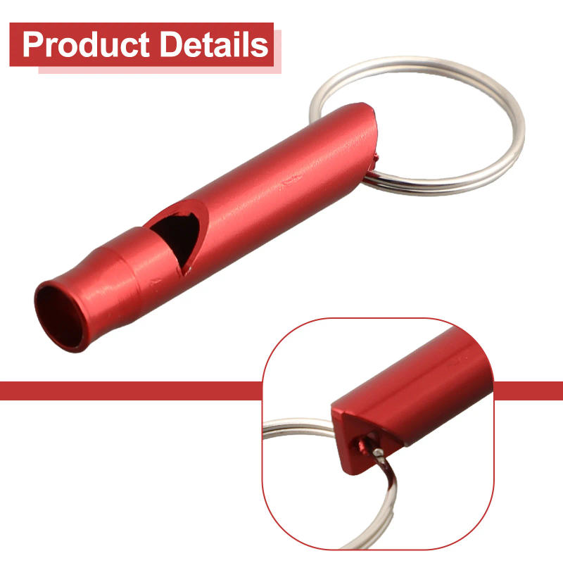 Description Picture 5 of itemHiking Keychain Whistle Outdoor 1pc Training 45*8mm Aluminum Alloy Distress Feeding For Birds For Training Pets
