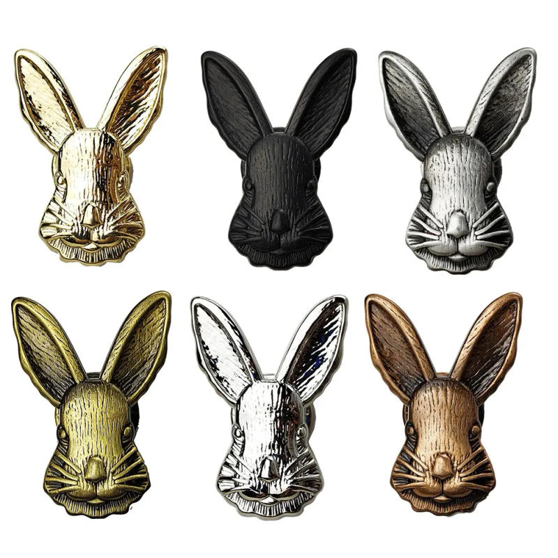 Description Picture 3 of item1pc Rabbit Shape Furniture Drawer Handle Door Knobs Handles For Children Room Cabinet Pulls Decoration 4.9x3.5cm Home Hardware