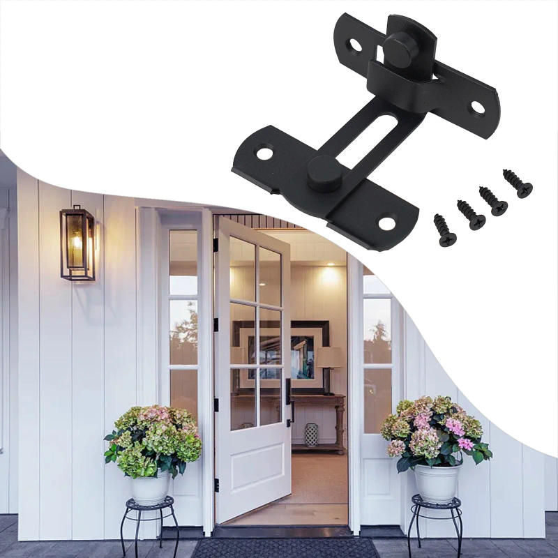 Description Picture 3 of item90° Right Angle Door Latch Lock Stainless Steel Barn Sliding Door Latch Lock Buckle Stainless Steel Anti-theft Door Lock