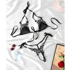 Hot Night Beautiful Sexy Women 2 Piece Lace Lingerie Set Sexy Erotic Lingerie Underwear Set Porn Female Underwear