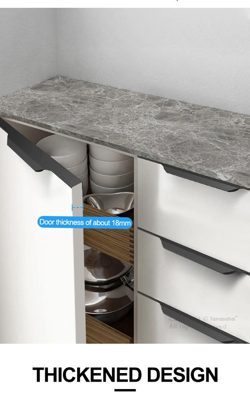 Description Picture 6 of itemHidden Furniture Aluminum Kitchen Cabinet Pulls Cabinet Wardrobe Kitchen Cabinet Pulls door knob furniture handles