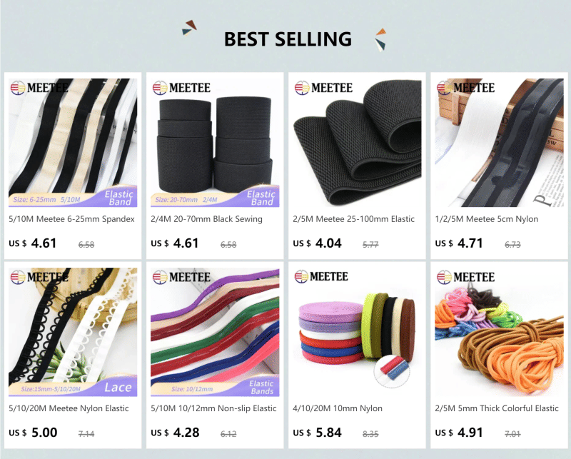 Description Picture 2 of item4/10M 6mm-25mm Nylon Bra Strap Elastic Bands Underwear Soft Rubber Band Shoulder Webbing Tape DIY Garment Sewing Accessories