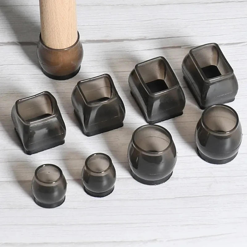 Description Picture 3 of item12/1pcs Silicone Chair Cover Round Floor Protector Table Leg Cups with Felt Mat Non-slip Furniture Foot Protectors Home Decor