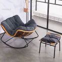 Nordic Lazy Living Room Chairs Home Balcony Rocking Chairs Reclining Sofas Rattan Sofa Leisure Rocking Chair Home Furniture