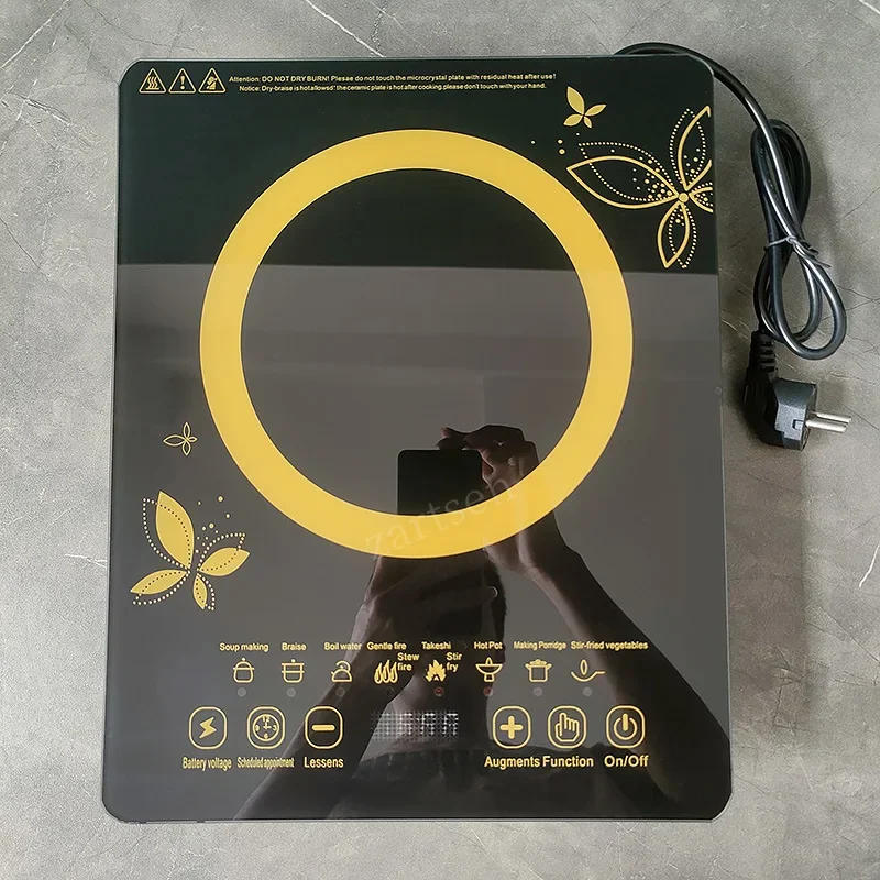 Description Picture 2 of item2200W Small Hot Pot Heating Stove Touchpad Stir-fry Dish Cooking Oven Electric Magnetic Induction Cooker Household Waterproof