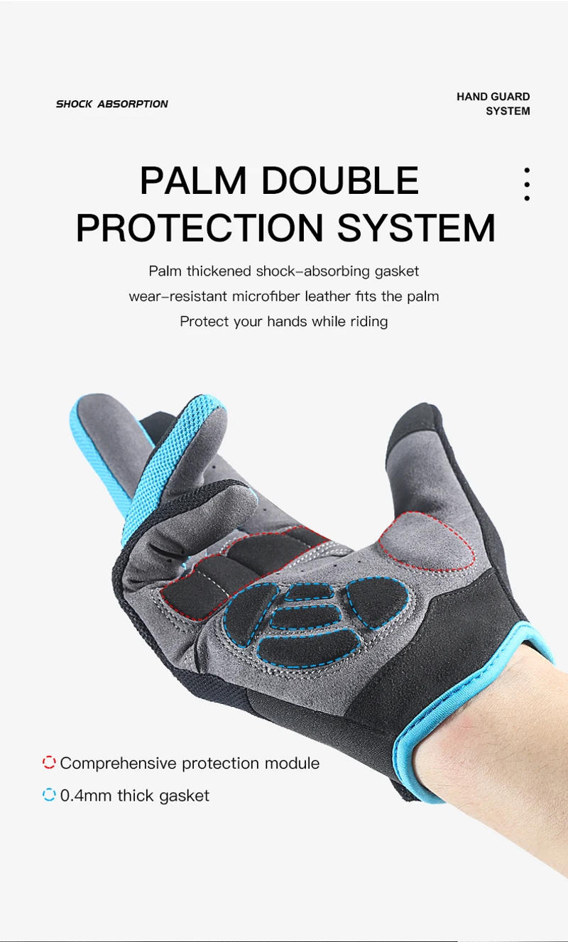 Description Picture 6 of itemNew Professional Outdoor Cycling Gloves Touchscreen Breathable Anti-sweat Shockproof Wear Resistant Motorbike Gloves Men