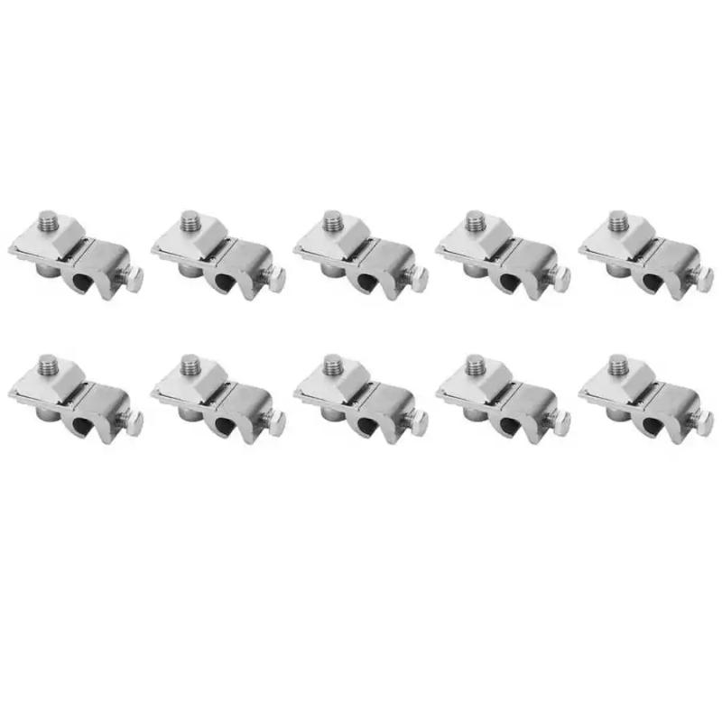 Description Picture 5 of item10Pcs Solar Panel Ground Clamp Aluminum Alloy M6 Lug PV Cable Coupling Accessory for Wire Grounding Clamp