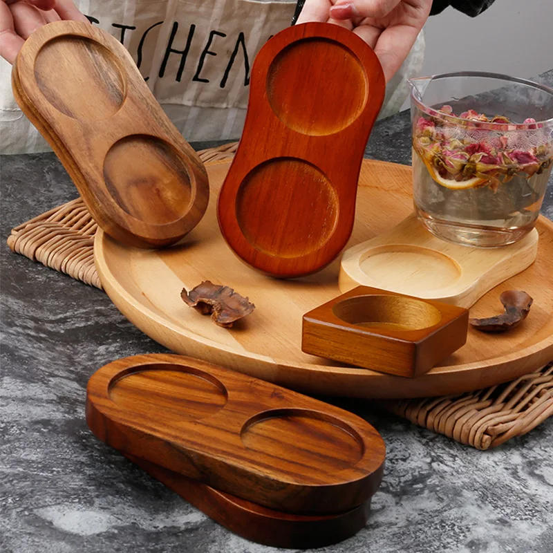 Description Picture 4 of itemPepper Mill Tray Bamboo Salt Pepper Shaker Stand Tray Tea Tray Wood Kitchen Storage Holder Home Decoration Crafts