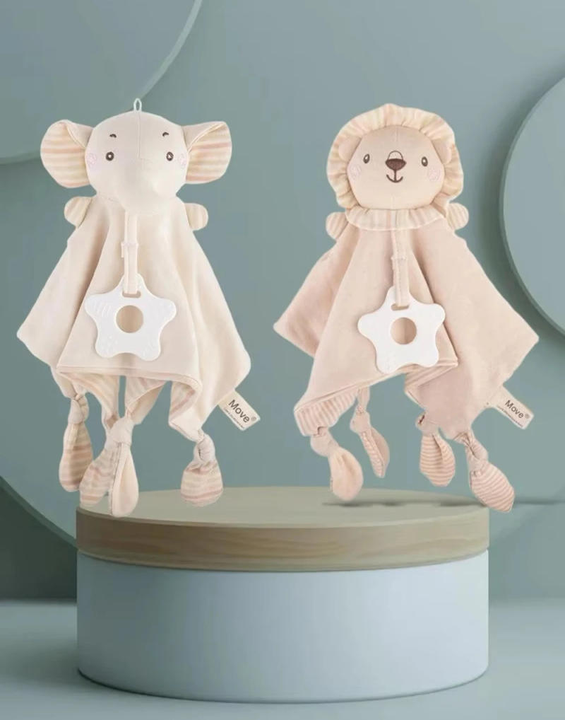 Description Picture 2 of itemBaby Comforter Blanket Soft Appease Towel Baby Rattle Animal Rabbit Toys Baby Soothe Reassure Sleeping Towel for Boys Girls Gift