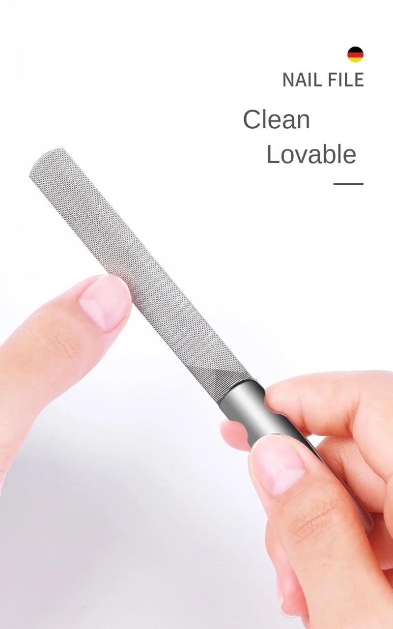 Description Picture 6 of item1pc Stainless Steel Double Side Nail File Styling Accessories Polish Remover For Buffer Manicure Tools For Salon Home And Travel