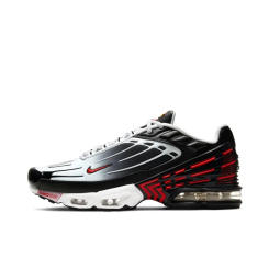Nike Original Air Max Plus 3 Mens Low Top Running Shoes Comfortable Shock Absorption Casual Sneakers Red Black Colorway