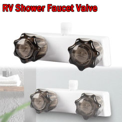 RV Shower Faucet Valves Diverter with Dual Knobs For Handheld Shower Hose Hook Up