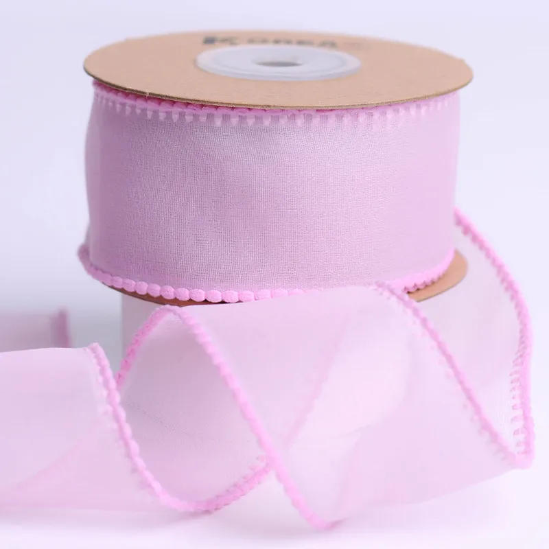 Description Picture 4 of item10 Yards Organza Ribbon Handmade Tape DIY Accessories Girl Hair Clips Bow Satin Gauze Voile Piping Webbing