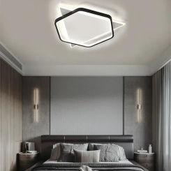 Nordic Modern Living Room Bedroom Minimalist Art Creative Geometric Ceiling Lamp Warm Feeling Home Decoration Light Luxury