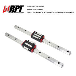 Linear Guide Rail 2PCS HGR35 HGR45 150-1150mm+2PCS HGW35HC/CC HGH45HA/CA HGW45HC/CC Slider Carriages For CNC Transmission Parts