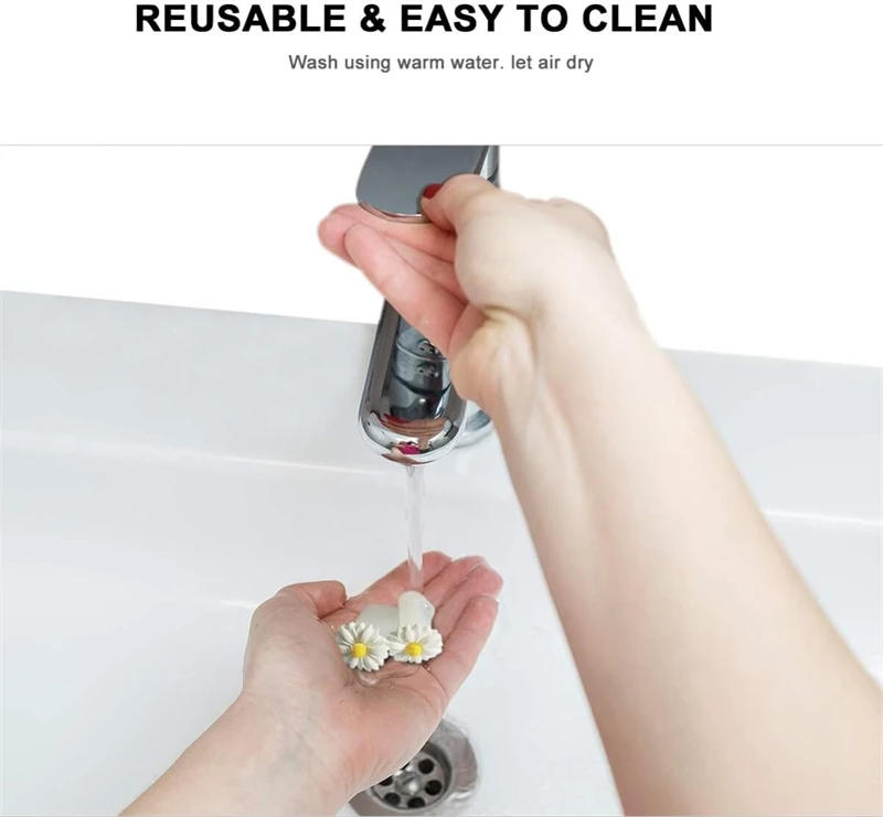 Description Picture 4 of item8 Pcs/Pack Daisy Toe Separators Cute Soft Silicone Toes for Pedicure Nail Polish Gel Foot Toe Spacers Pedicures Nail Art Tools