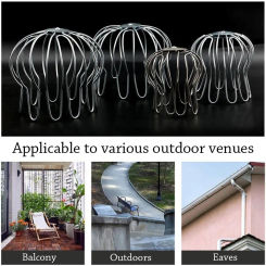 Protection Netting Anti-blocking Stainless Steel Rain Pipe Cap Gutter Guard Strainer Balcony Drainage Cover Roof Floor Drain