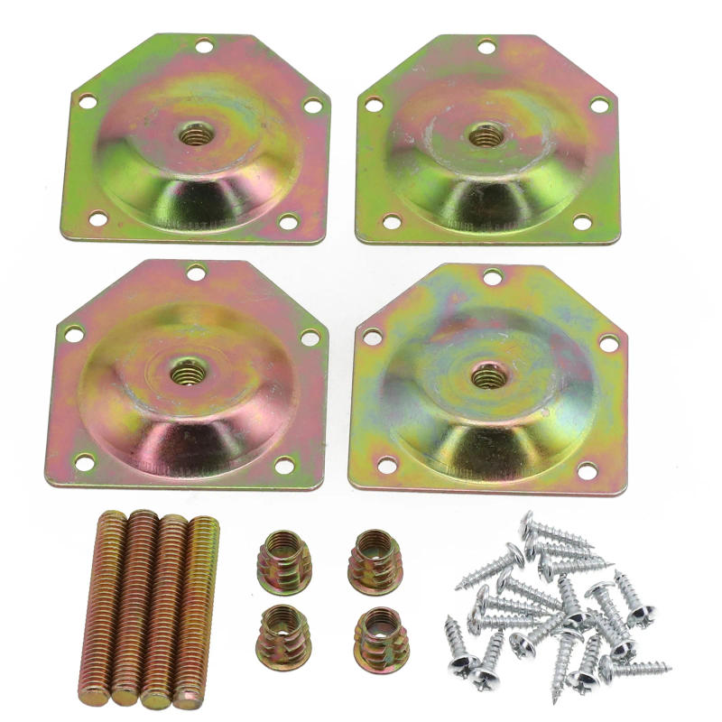 Description Picture 2 of item4pcs Angled Wood Legs Fixing Plate Bracket Furniture Table Feet Set W/Screws For 3cm-4cm Solid Wood Legs Connection