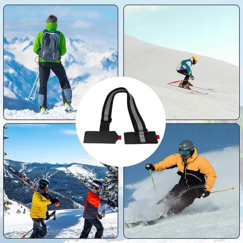 Description Picture 5 of itemSki and Pole Carrier Strap Adjustable sled Shoulder Straps Pull Sled Drag Speed Skiing Accessories outdoor camping tools