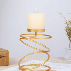 Ins Luxury Style Metal Candle Holders Simple Golden Wedding Decoration Bar Party Living Room Decor Home Decor Candlestick