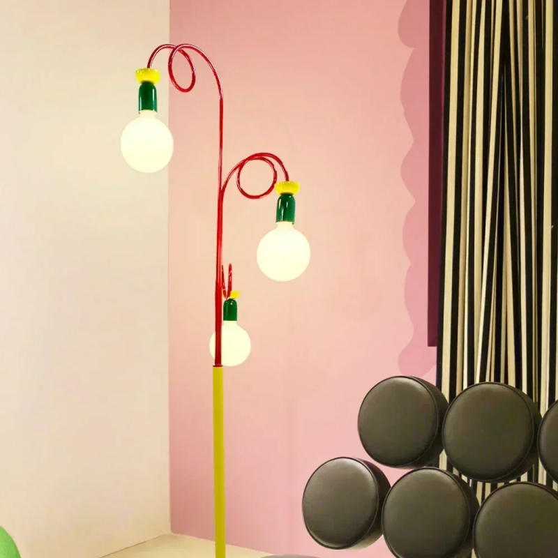 Description Picture 2 of itemColorful Floor Lamp Creative LED Standing Light For Kids Room Bedroom Parlor Shop Decor Memphis Art Bedside Floor Lamp