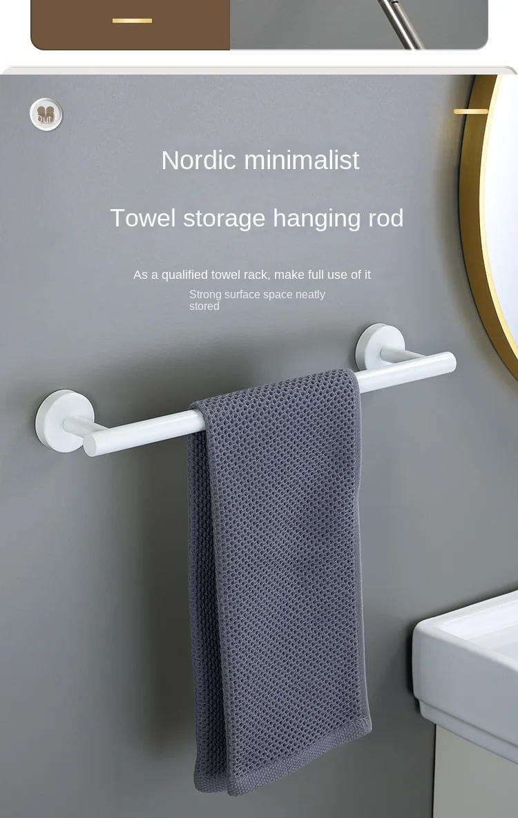 Description Picture 6 of itemWhite Gold Bathroom Accessories Set Stainless Steel Towel Rack Towel Ring Toilet Paper Holder Hook Bathroom Shelf Organizer Set