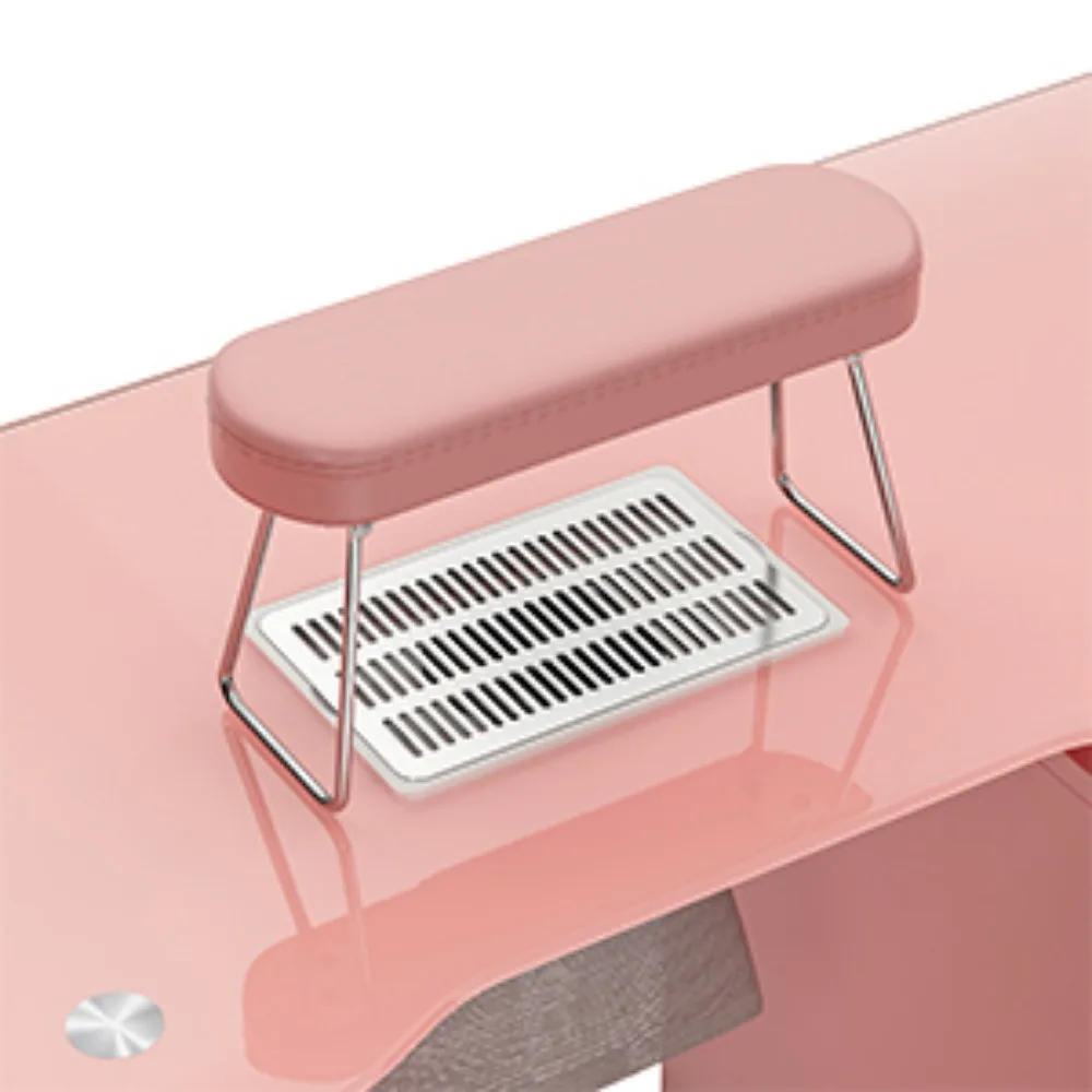 Description Picture 4 of itemPaddie Manicure Table with Glass Top, Foldable Arm Rest, Lockable Wheels, Storage Drawers for Nail Tech