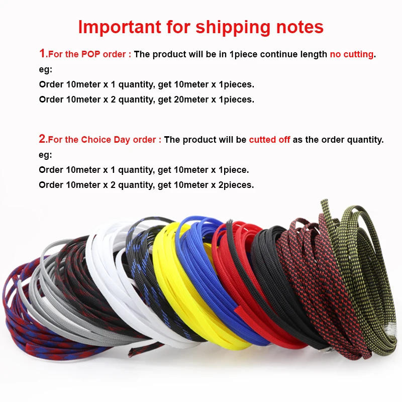 Description Picture 2 of item1~50M PET Expandable Cable Sleeve 4mm Tight Braided High Density Hardness Insulate Line Protect Sleeving Wire Wrap Gland Sheath