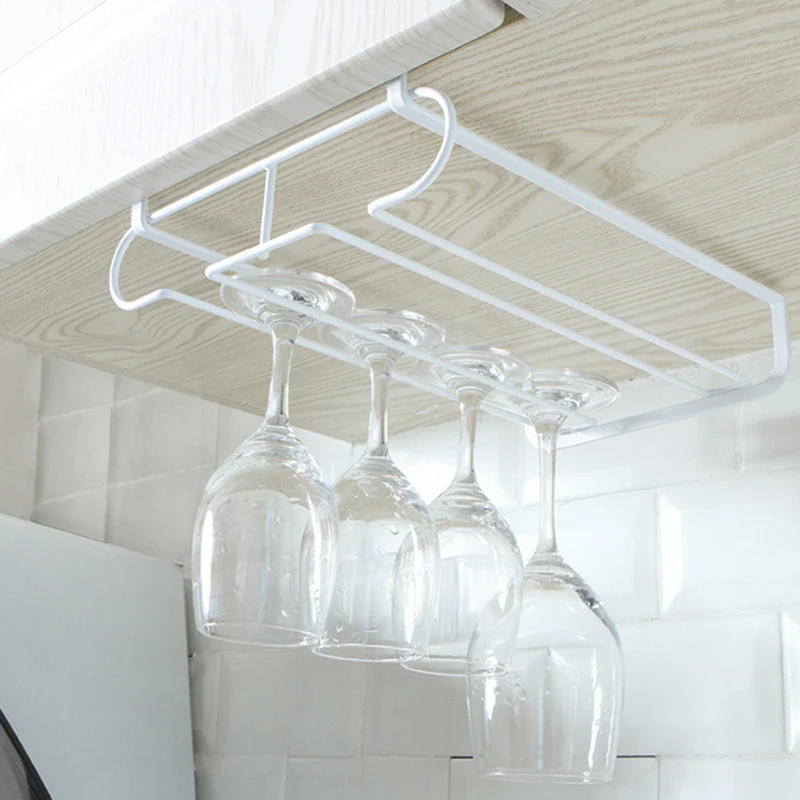 Description Picture 4 of itemNew Useful Stainless Steel 6-9 Cups Wine Rack Wine Glass Rack For Holder Glasses Storage Bar Kitchen Hanging Bar Hanger Shelf