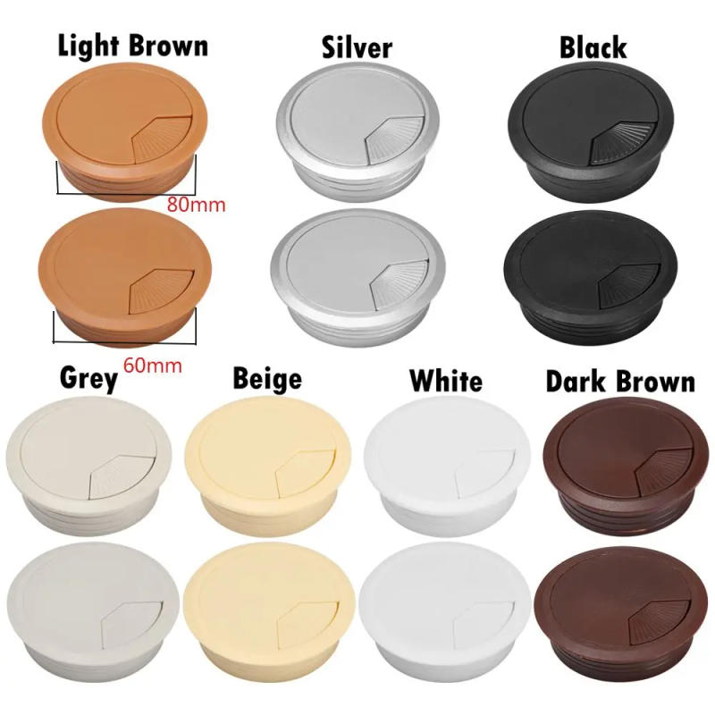 Description Picture 3 of item60/80mm Round Tidy Organizer Office Buckle Line Line Box Desk Table Cable Fastener Computer Grommet Wire Hole Cover